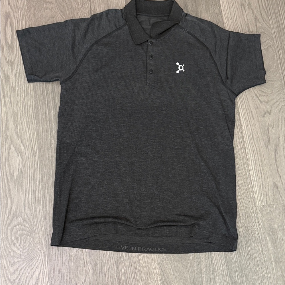 lululemon athletica Men's Charcoal Polo with White Logo